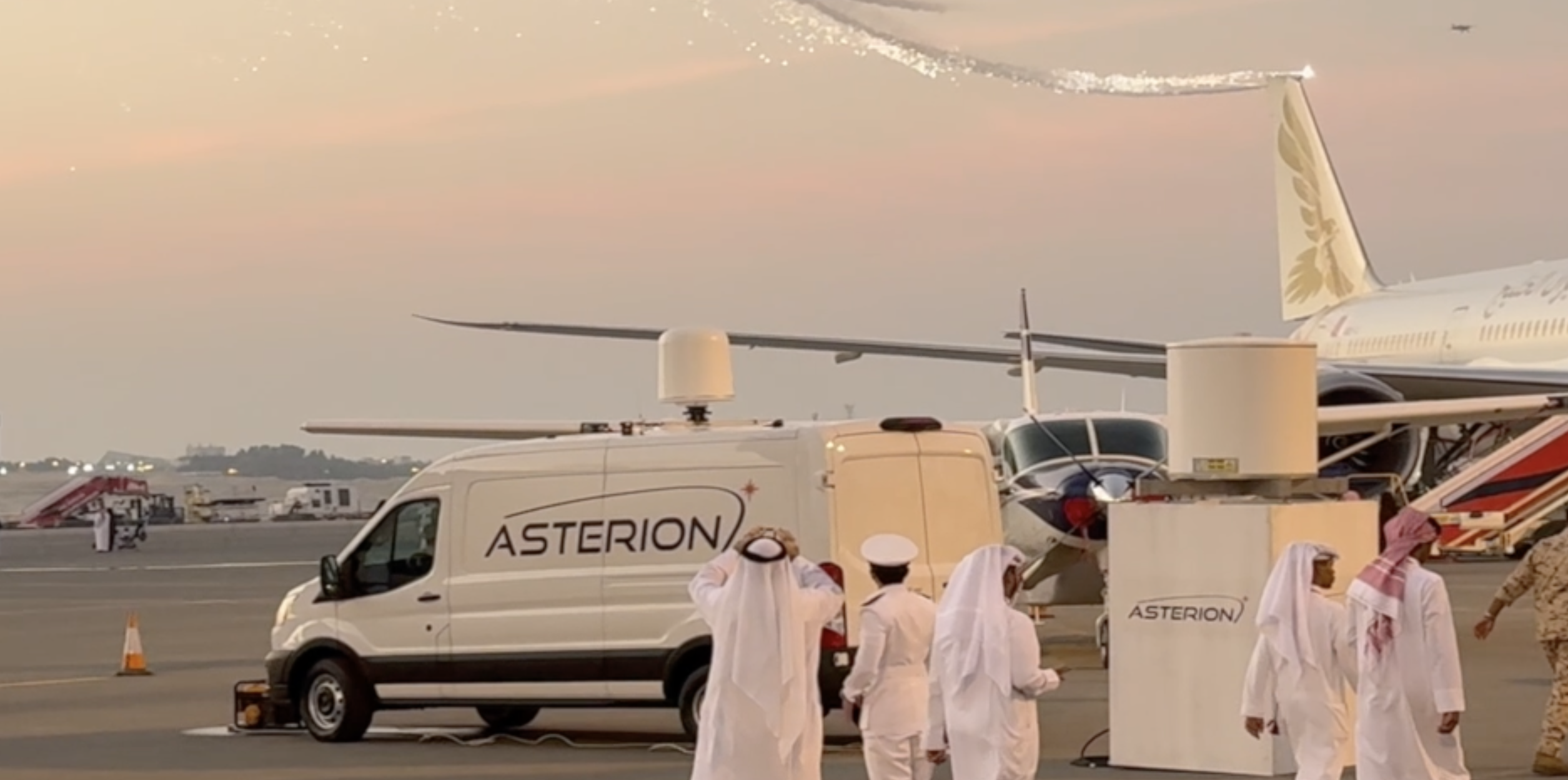 Asterion mobile command and control vehicle deployed on the flightline