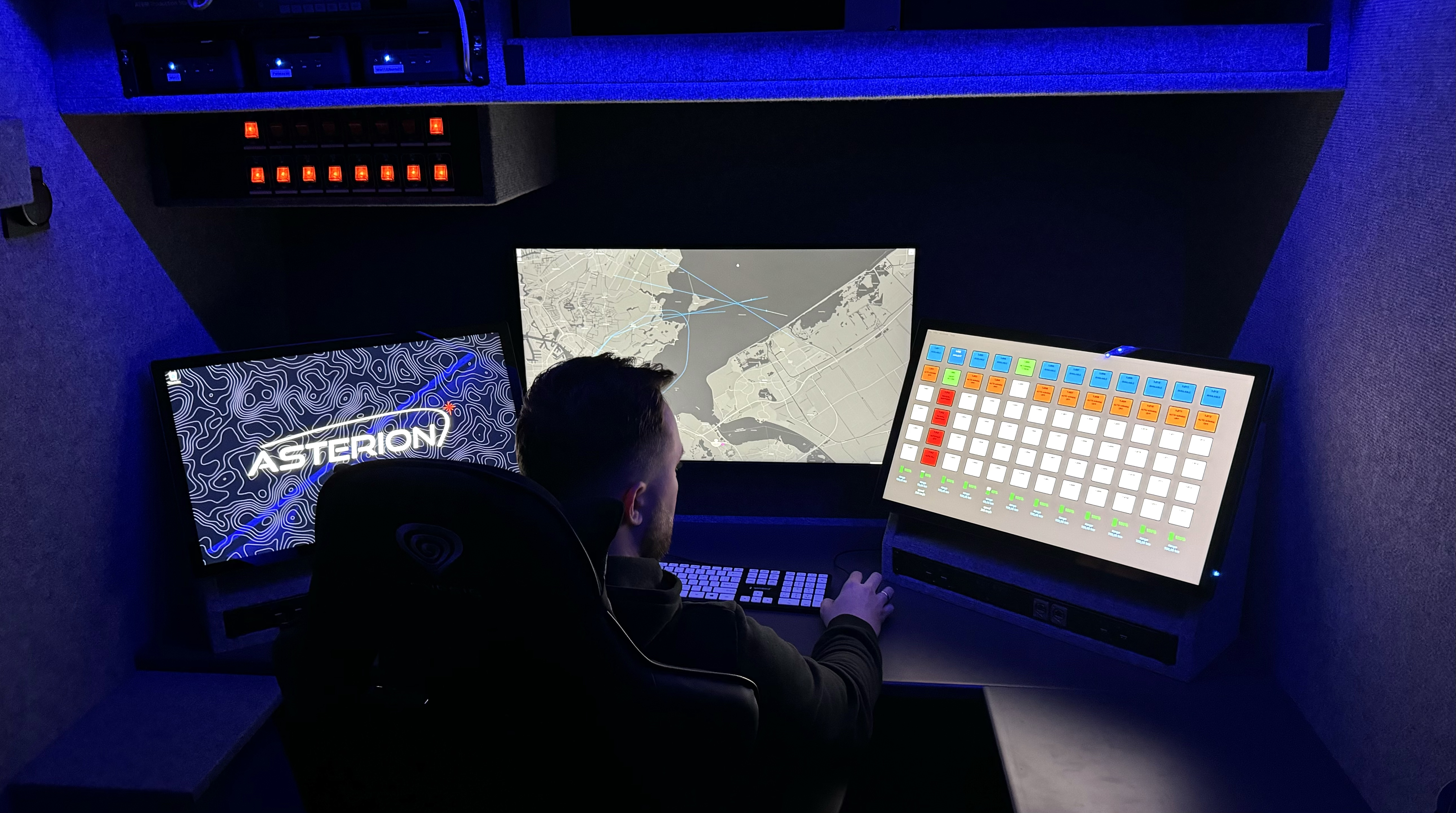 Operator at the Perimaster C2 command console